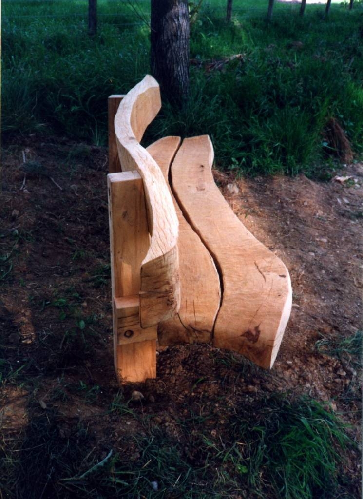 Photograph of sculptured bench
